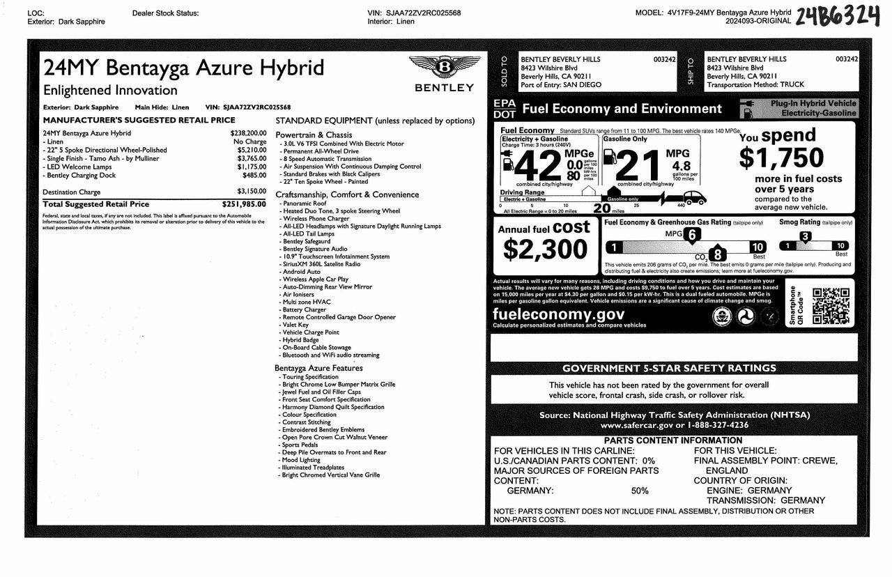 Buy 2024 Bentley Bentayga Azure Hybrid (2)